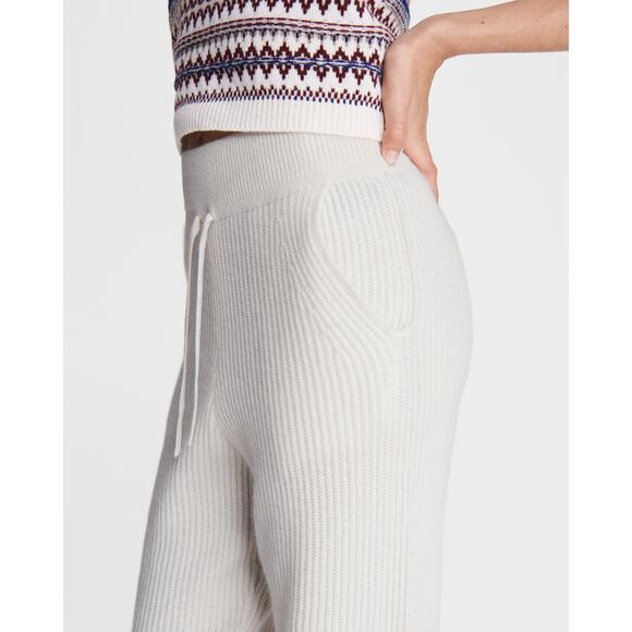 NWOT Rag & Bone Pierce Relaxed Fit 100 % Cashmere Pant Ivory Size Medium - Picture 6 of 6